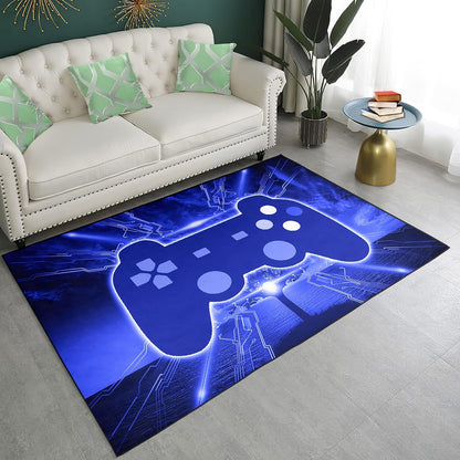 Video Game Rug - Gaming Themed Rug Gamepad Controller Area Rugs for Bedroom Gaming Carpet for Boys Game Carpet for Playrooms Bedroom Doormat Yoga Mats