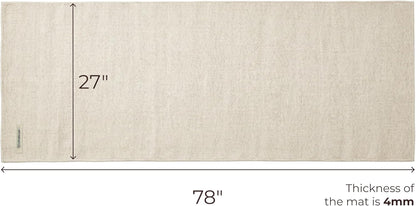 Live Well 360 Handmade Organic Cotton Yoga Mat - Non-Toxic, Chemical-free and All Natural Cloth Yoga Mat - Exercise, Workout, & Fitness Rug - Woven Material - Absorbent & Washable - 78" x 27"