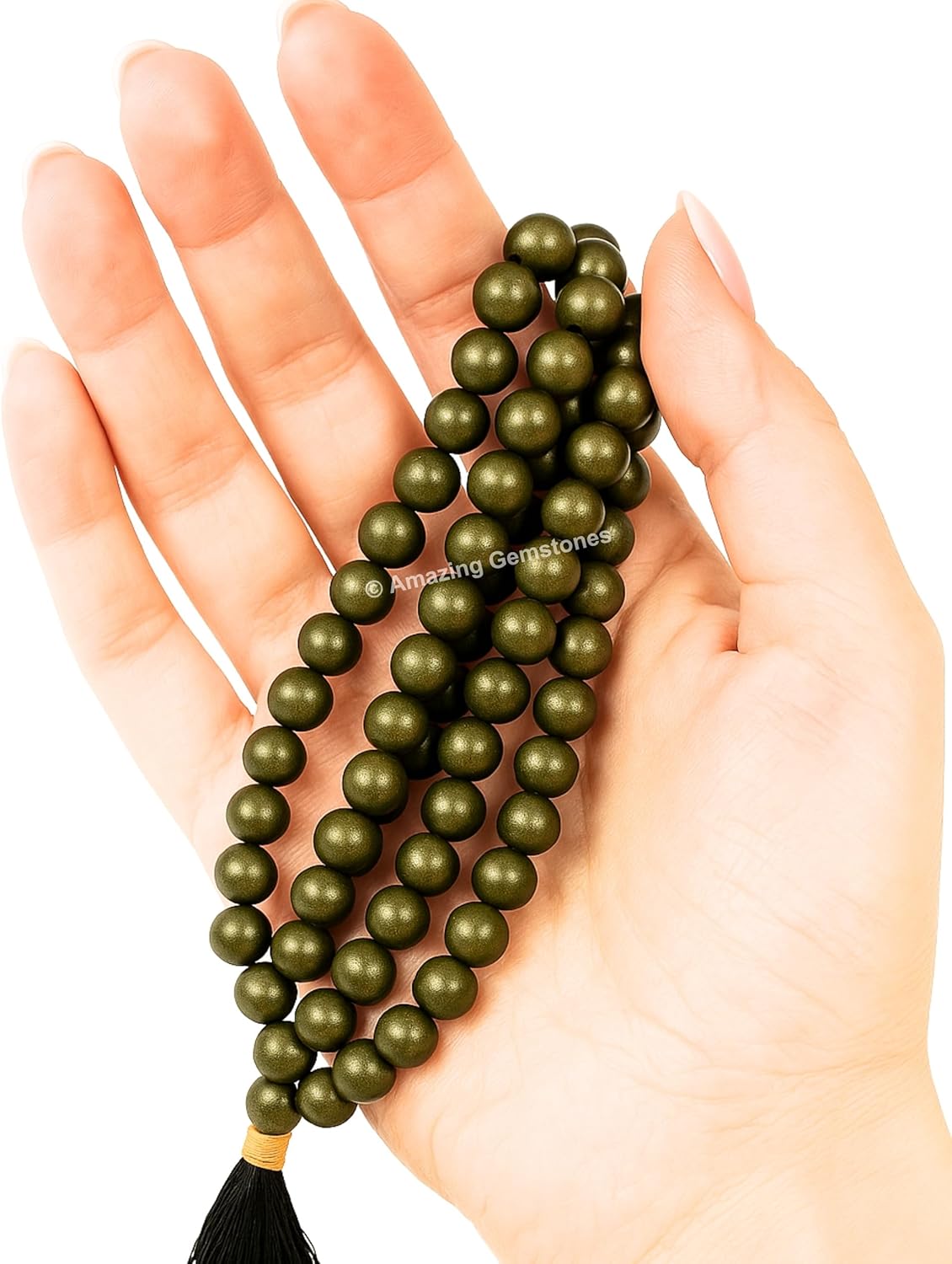 Amazing Gemstone 108 Beads Handmade Mala (Knotted, Rudraksha) - Colors A