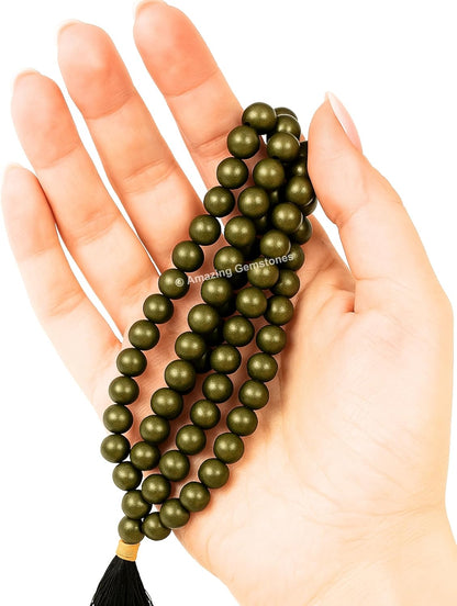 Amazing Gemstone 108 Beads Handmade Mala (Knotted, Rudraksha) - Colors A