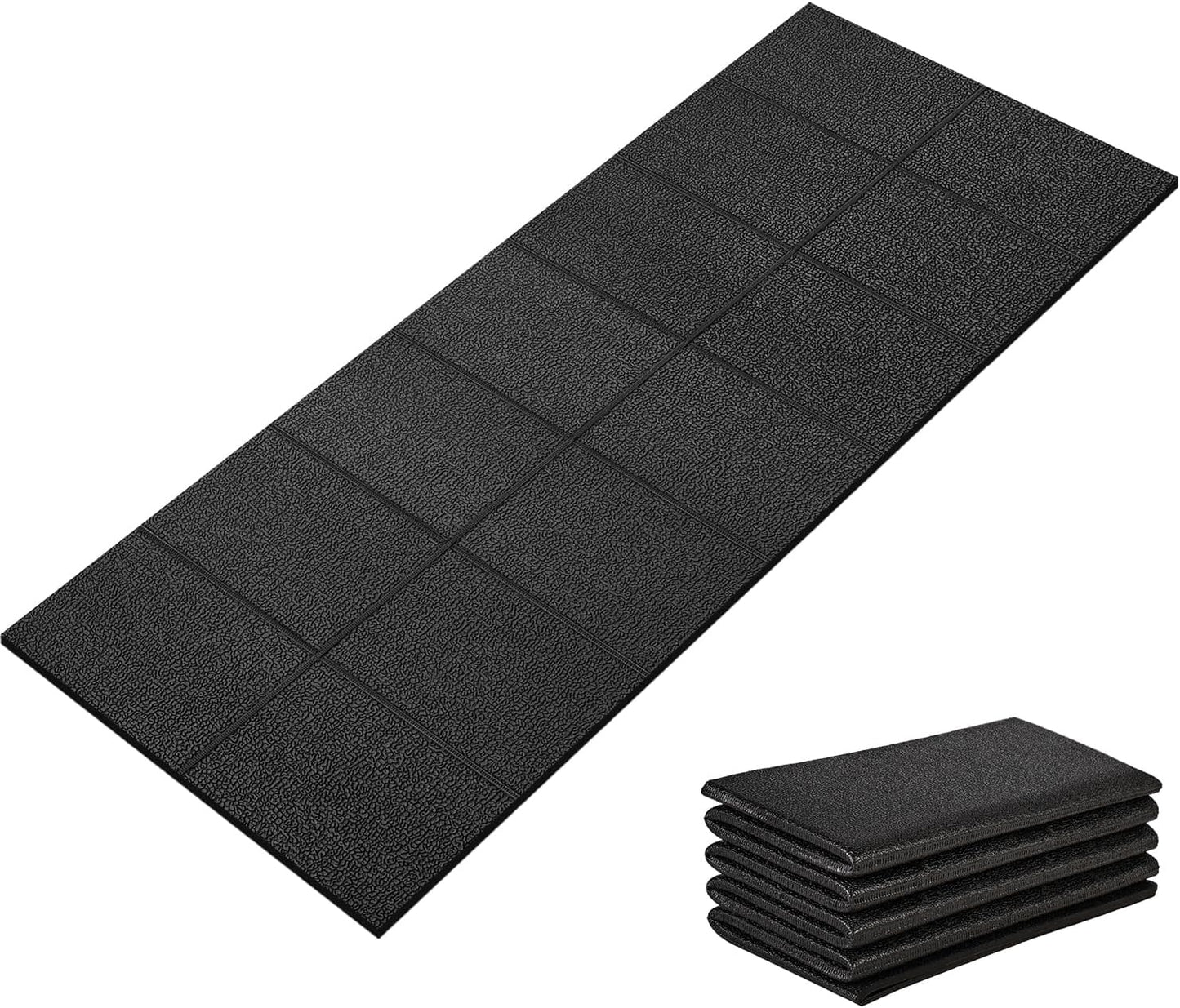 Treadmill Mat,70"x32",6mm Thickness Foldable Exercise Equipment Mat for Carpet Hardwood Floors, Compatible with Walking Pad,Spin Bike,Elliptical Trainer,Rowing Machine