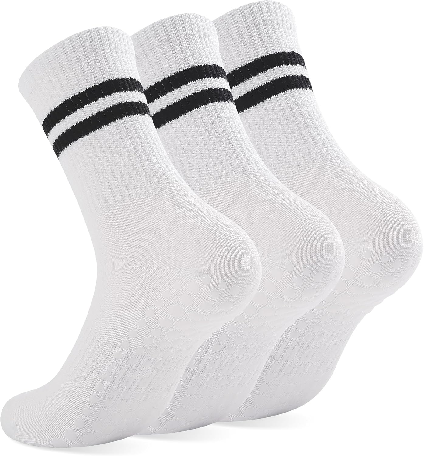 loudashuaiqi Grip Pilates Socks Non Slip Athletic Yoga Socks with Grips for Women Grippy socks for Hospital Workout Barre