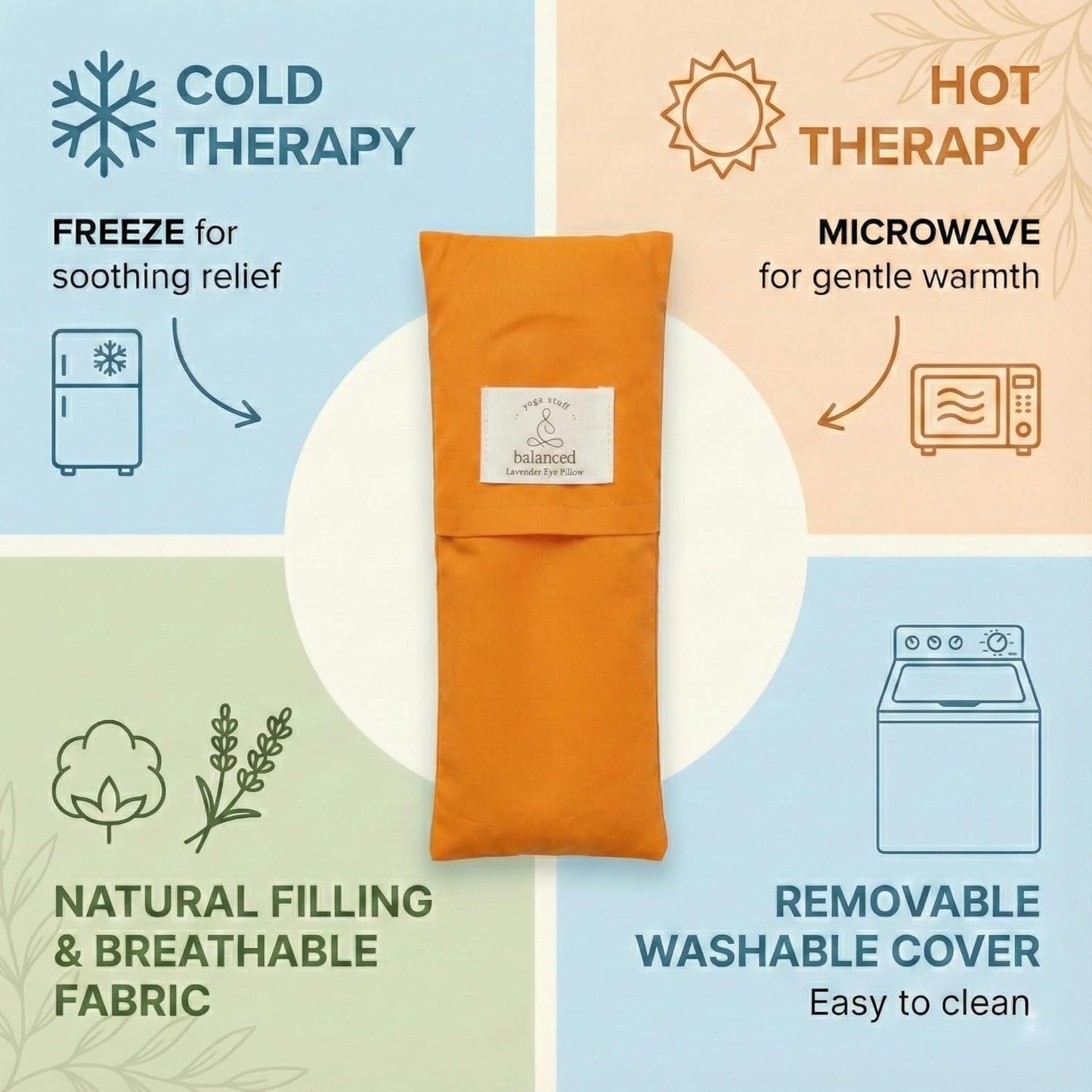 Weighted Lavender Eye Pillow for Sleep & Relaxation – Organic Cotton Eye Pillow with Natural Lavender, Aromatherapy Eye Pillow for Yoga, Meditation, Stress Relief & Travel