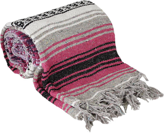Authentic Mexican Falsa Blanket (Teal Green)