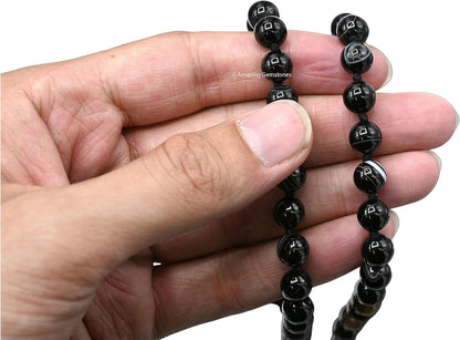Amazing Gemstone 108 Beads Handmade Mala (Knotted, Rudraksha) - Colors B