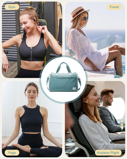 Gym Bag Womens Mens with Shoes Compartment and Wet Pocket Travel Duffel Bag for Women for Plane Sport Gym Tote Bags Swimming Yoga Waterproof Weekend Overnight Carry on Bag Hospital Holdalls - Colors B