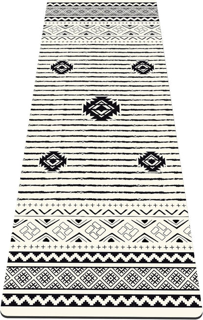 nuveti Yoga Mat Print Extra Thick TPE Non Slip Fitness Exercise Mat with Carrying Bag,72"x24" Extra Thick 6MM Exercise & Workout Mat for Yoga, Pilates Fitness and Floor Exercises - Colors A
