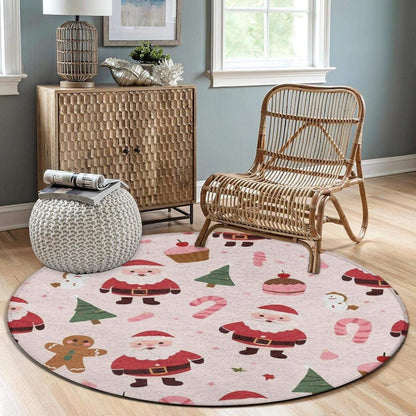 Soft Round Yoga Carpet, Office Chair Decor Round Mat for Carpet and Hardwood Floors Purple Butterfly