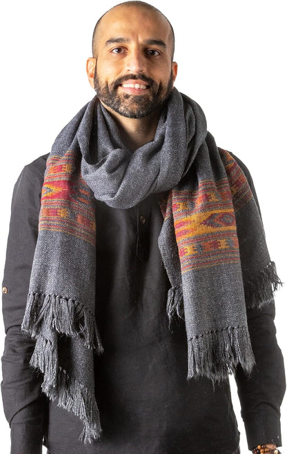 Meditation Shawl or Blanket, Exotic Shawl/Wrap, Oversize Scarf or Stole. Unisex
