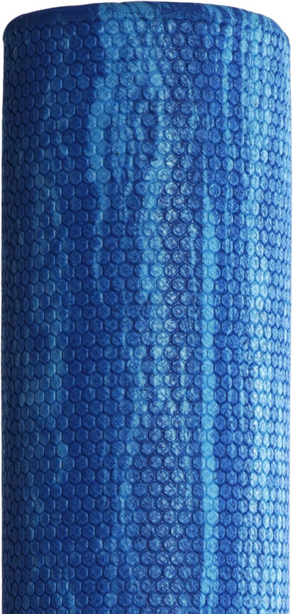 OPTP PRO-Roller Soft Density Foam Roller – Low Density Soft Foam Roller for Physical Therapy, Pilates, Yoga Foam Roll Exercises, and Muscle Recovery - Blue 18" x 6"