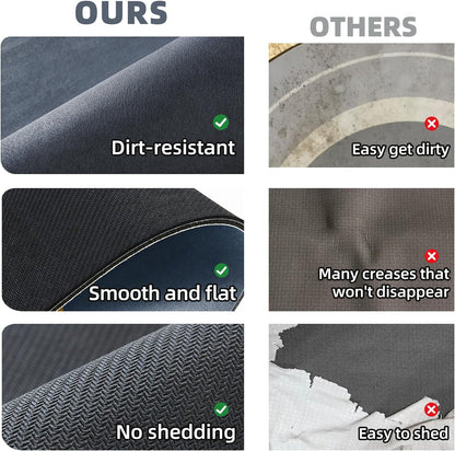 TYUU Bath Mat, Bathroom Rugs Non Slip Washable Thin Absorbent Quick Dry Bath Mat Fits Under Door Bathroom Floor Mat Perfect for Bath, Shower, or Sink 24"x36" Dark Grey