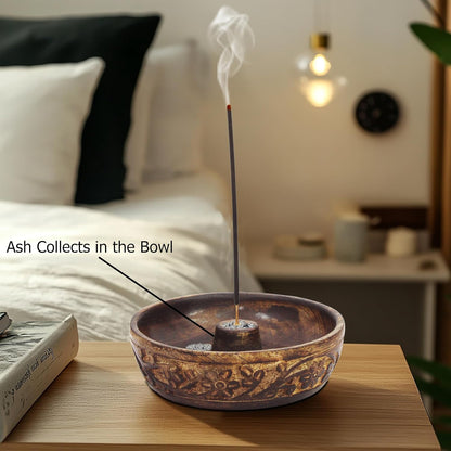 Sheesham Wood Incense Burner Holder - Set of 2 Coffin Style Sun Moon Inlay Handmade Aromatherapy Room Freshener Fragrance Cone Incense Stick Burner Ash Catcher - Zen Home Gift - 12x2x2 - COTTON CRAFT