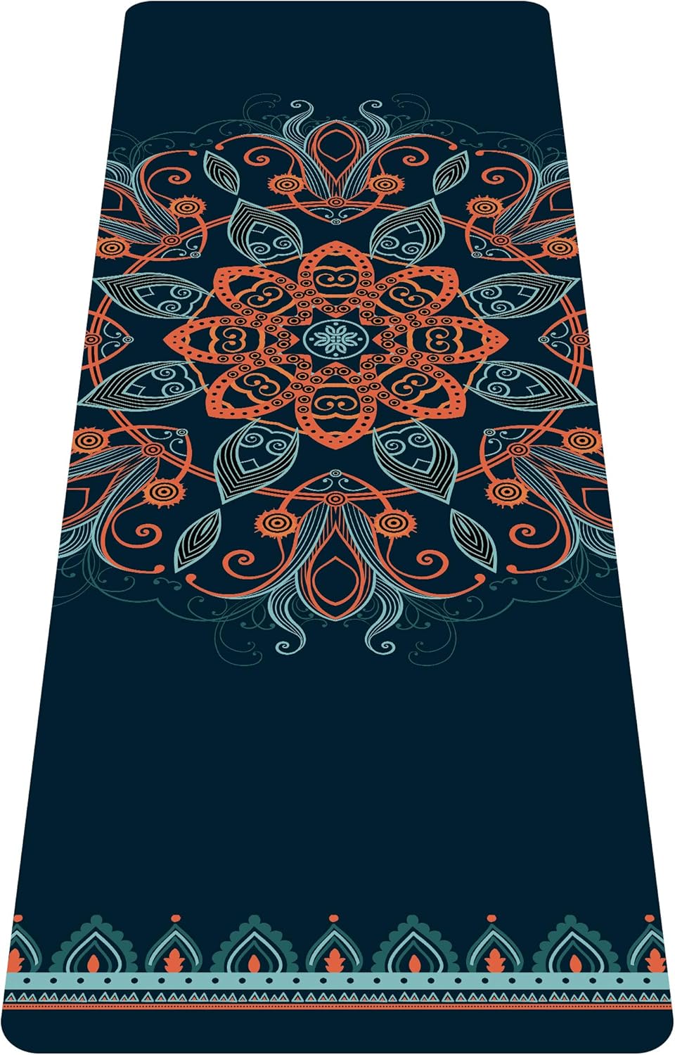 nuveti Printed Travel Yoga Mat-1/16 Inch Thick Non Slip Fitness Workout Mat with Carrying Bag, Foldable Lightweight Suede & Natural Rubber Yoga Mat for Yoga Pilates and Fitness 72" L x 24" W x 1.5mm