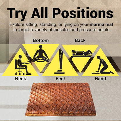 Premium Mohagany Wood Acupressure Reflexology marma mat for Feet, Back | Neck Pain | Sciatica | Plantar Fasciitis | Insomnia | Stress Relief | Patented Curve Design | Made in USA