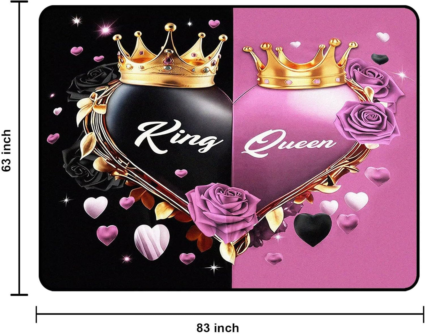 5' X 7' Queen and King Rug Black Grey Area Rugs Dining Living Room Bedroom Kitchen Office Yoga Room Washable Floor Mat Doormats Throw Rug Carpet Room Decor