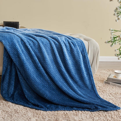 NEWCOSPLAY Super Soft Throw Blanket Light Purple Premium Silky Flannel Fleece Leaves Pattern Lightweight Bed Blanket All Season Use (Light Purple, Throw(50"x60")) - Colors B