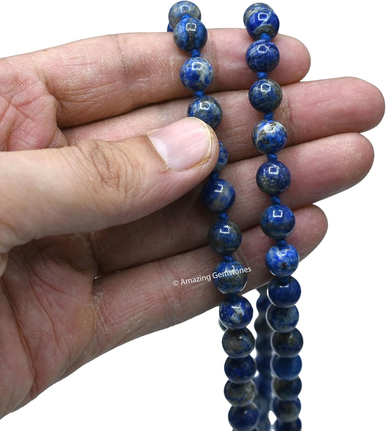 Amazing Gemstone 108 Beads Handmade Mala (Knotted, Rudraksha) - Colors B