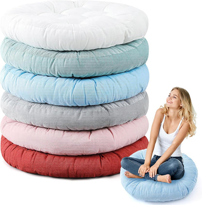 Jerify Floor Pillow Cushions Large Round Square Large Meditation Floor Pillow for Classroom Adult Meditation Picnic Party Seating Learning Daycare School(Square,Mixed Colors,4 Pcs)