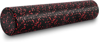 ProsourceFit High Density Foam Rollers 12 - inches long, Firm Full Body Athletic Massage Tool for Back Stretching, Yoga, Pilates, Post Workout Muscle Recuperation, Black