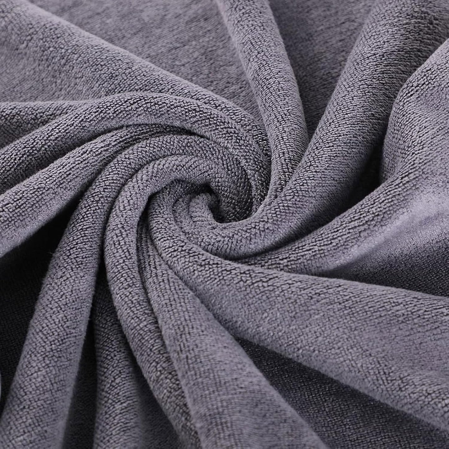 Microfiber Gym Towels Bigger Size Super Soft for Exercise Fitness, Sports, Workout, 380-GSM 15-Inch x 31-Inch Quick-Drying Towels (3 Pack, Grey+Blue+Purple)
