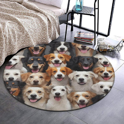 Soft Round Yoga Carpet, Office Chair Decor Round Mat for Carpet and Hardwood Floors Purple Butterfly