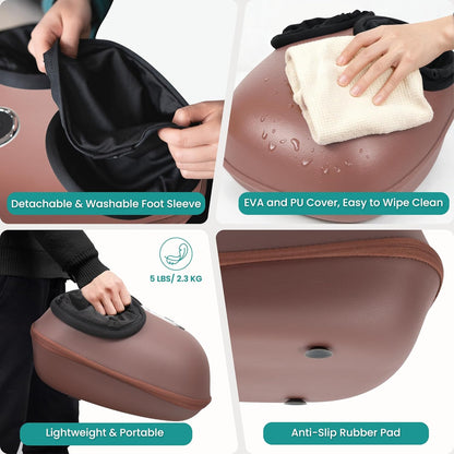 Nekteck Shiatsu Foot Massager with Heat [2026 Upgraded], 3 Modes Deep Kneading Therapy Air Compression, Feet Massage for Plantar Fasciitis, Relaxation Gifts for Men Women Mom Dad Birthday Father's Day