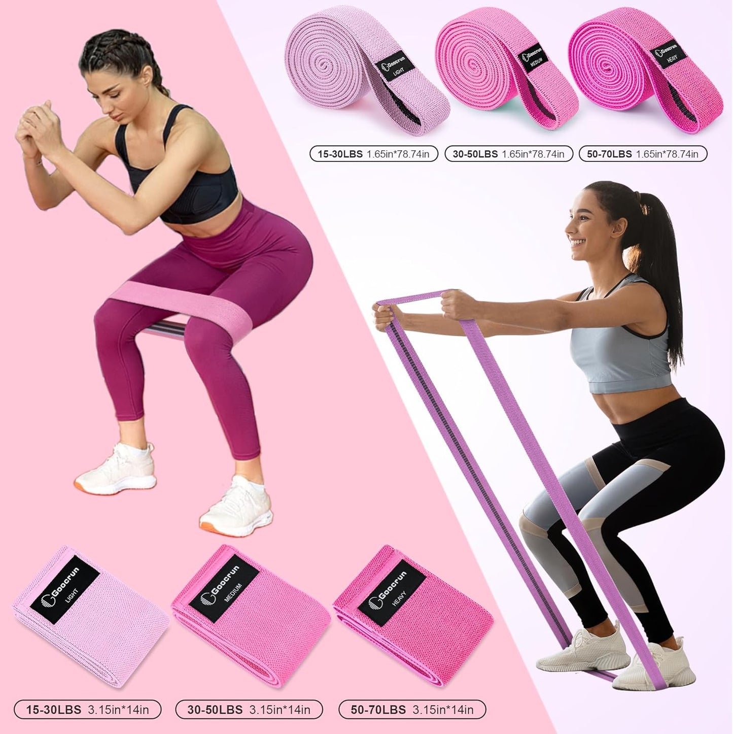 Goocrun Pilates Ring Set Exercise Equipment, with Exercise Resistance Bands Set, Pilates Ball, Sliding Disks. Portable Home Gym - with Fitness Guide Poster