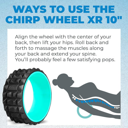 Chirp Wheel XR Knot Kneader - Firm Massage Roller, Shiatsu Thumb Massage, Muscle Release Tool for Knots &Tension Relief | High Density Foam for Physical Therapy & Relaxation, 500lbs Capacity, 6" Mint
