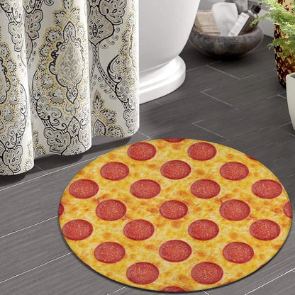Soft Round Yoga Carpet, Large Home Decor Mat, Non-Slip Machine Washable Kitchen Office Circle Rug Compatible with Cool Norse Viking Vegvisir Runic Compass