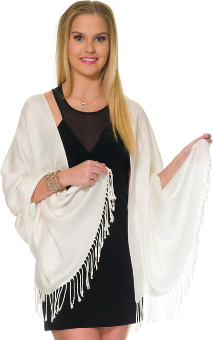Pashmina Shawls and Wraps for Evening Dresses, Large Soft Pashminas Wedding Shawl
