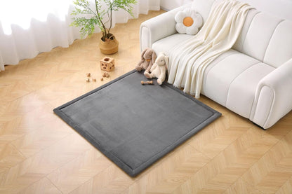 Hakuna Matte CloudSoft Mat for Floor 60" x 80" Beige – Coral Velvet Memory Foam Rug – Non-Slip, Water-Resistant