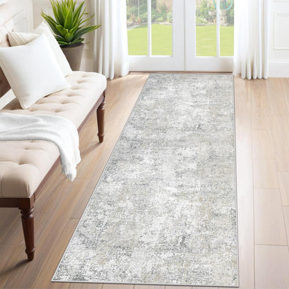 XLUEZ 8x10 Area Rugs for Living Room, Washable Modern Abstract Large Area Rug Neutral Soft Non Slip Kids Rug Stain Resistant Indoor Carpet for Bedroom Nursery Dining Children's Room(Blue, 8'x10')