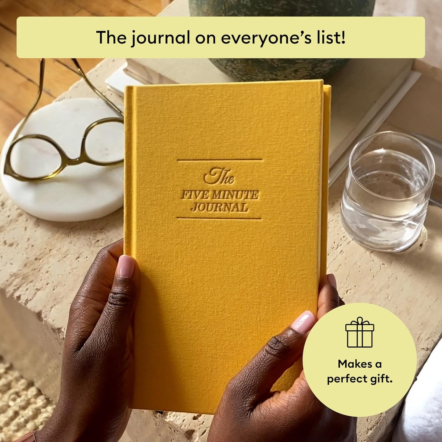 Intelligent Change The Five Minute Journal - Original Daily Gratitude Journal for Women & Men - Mindfulness, Happiness & Daily Reflection - Undated Planner - Affirmation Journal - Gifts for Women