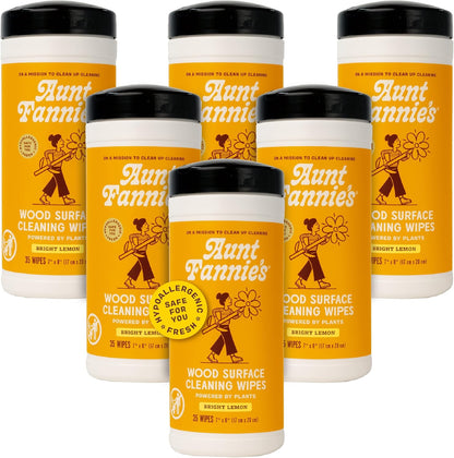 Aunt Fannie's Natural Cleaning Vinegar Wipes, Multipurpose Surface Cleaner, Eucalyptus Scent, 35 Count (Pack of 1)