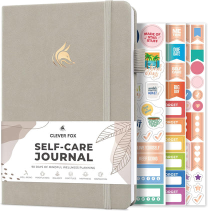 Clever Fox Self-Care Journal – Daily Reflection Notebook – Mental Health & Personal Development Planner, Meditation & Mood Log, A5 (Turquoise)