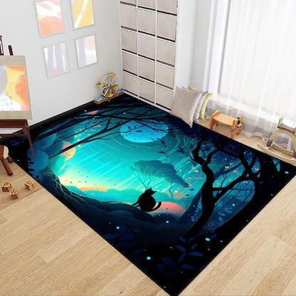 Black Girl Area Rug for Bedroom African American Rugs for Room Princess Carpet Kids Rugs for Bedroom African Girls Carpet for Living Room Teen Girls Yoga Mats, Pink, 4'×5'