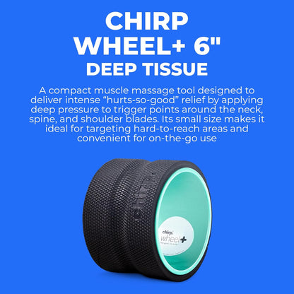 Chirp Wheel Foam Roller – Targeted Back & Neck Relief, Lumbar Spine Stretcher, Spinal Decompression Back Stretcher, Massage Roller with Density Foam for Physical Therapy, Supports 500lbs, 4-Pack Black
