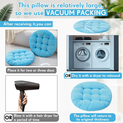 Jerify Floor Pillow Cushions Large Round Square Large Meditation Floor Pillow for Classroom Adult Meditation Picnic Party Seating Learning Daycare School(Square,Mixed Colors,4 Pcs)