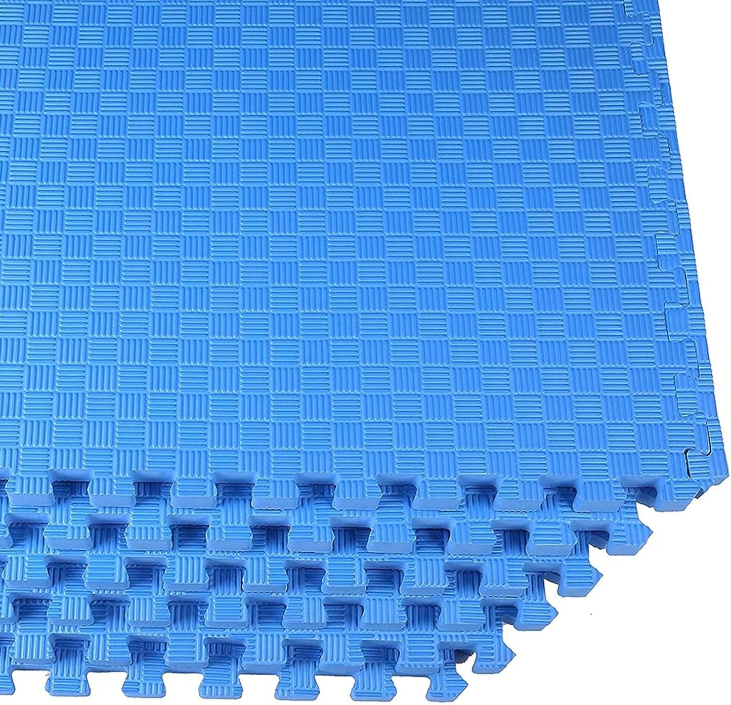 BalanceFrom Puzzle Exercise Mat 1" Thick, EVA Interlocking Foam Floor Tiles for Home Gym, Mat for Home Workout Equipment, Floor Padding for Kids, Black, 24 in x 24 in x 1 in, 24 Sq Ft - 6 Tiles