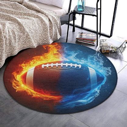 Large Home Decor Mat, Soft Round Yoga Carpet, Non Slip Machine Washable Home Office Circle Rug Gothic Witchy Sun Moon Mushroom Moth