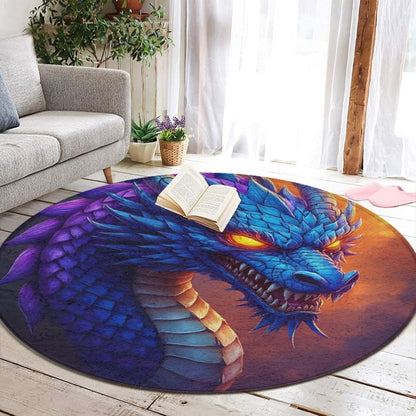 Large Home Decor Mat, Soft Round Yoga Carpet, Non Slip Machine Washable Home Office Circle Rug Gothic Witchy Sun Moon Mushroom Moth