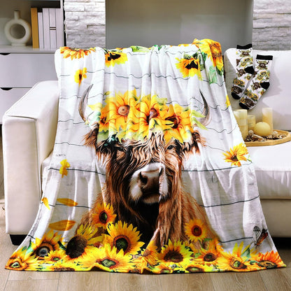 HunnmingRe 2 Pcs Unique Yoga Blanket and Socks Gifts for Yoga Lovers 50" x 60" Restorative Instructor Teacher Mother's Day Birthday Gag Gifts for Meditation Gymnasts Women Girls