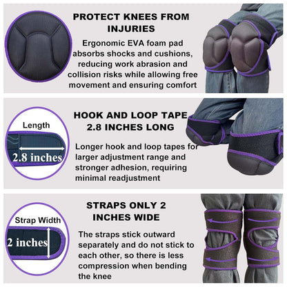 Men/Women Knee Pads For Cleaning, Work, Mechanic, Floors,With Soft Foam Kneepads Perfect For Kneeling for Gardening and Housework,Painter,Housekeeping,Weeding/Planting,Photographe.Black L (1 Pair)