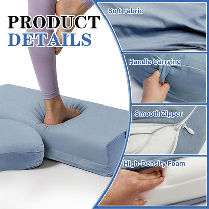 2 PCS Yoga Bolster Pillow, Rectangular Yoga Bolster Meditation Cushion with Removable Cover, The Head Pillows for Various Yoga Poses