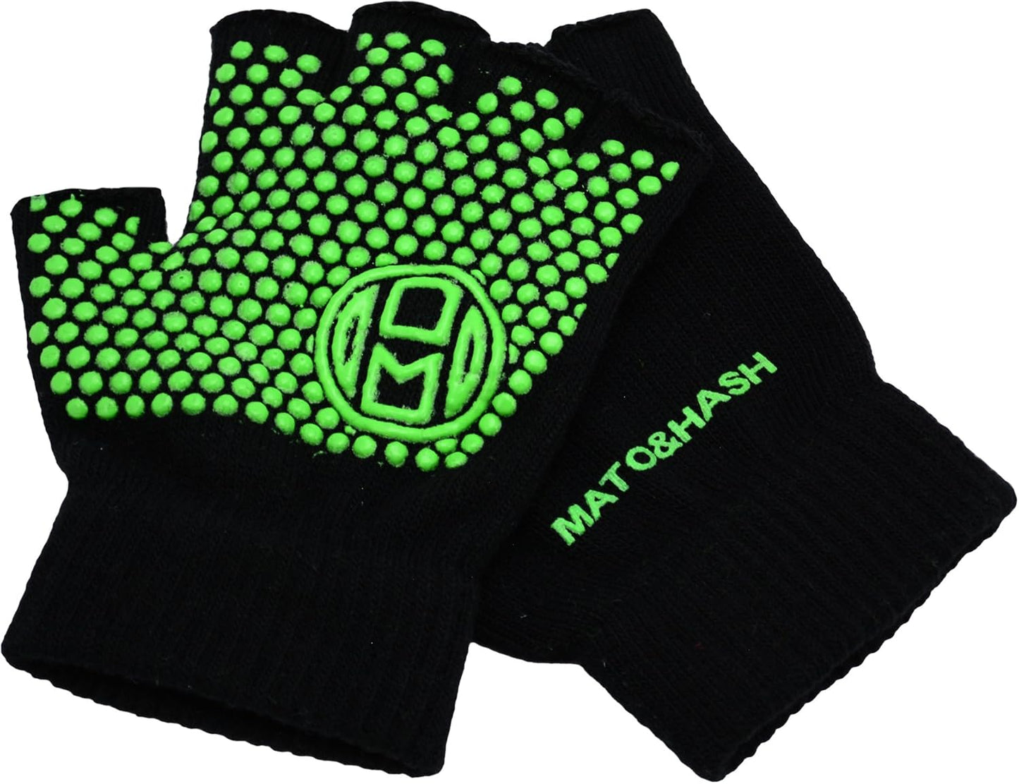 Mato & Hash Yoga Pilates Fingerless Exercise Grip Gloves