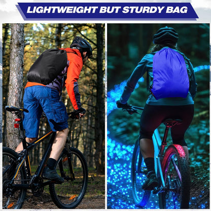 Shappy Drawstring Backpack Bulk Sports Gym Cinch Bag Polyester String Bag for Men Women(10 Colors,100 Pcs)