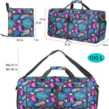Woogwin Travel Duffel Bag Large Foldable Waterproof Overnight Bag for Beach Swim Bags Pool Sports Gym