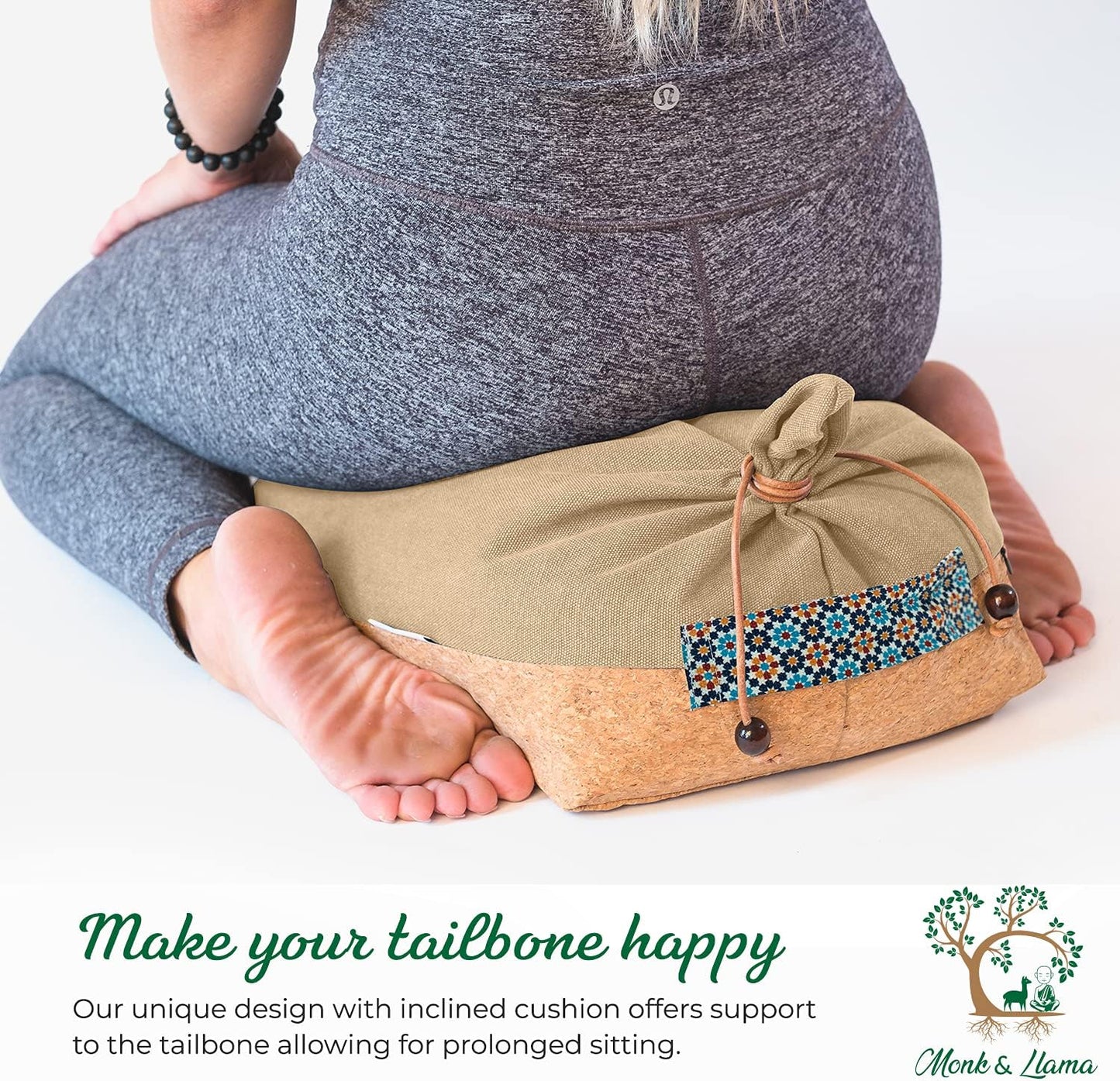 MONK & LLAMA Meditation Cushion Floor Cushion