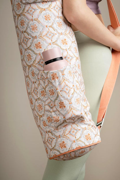 Maison d' Hermine Yoga Mat bag, Cylindrical bag for Woman&Men, yoga mat Bag &Adjustable shoulder straps Yoga Mat Carrier Bag with Drawstring Water Bottle Pocket and zipper pocket Easter Gifts