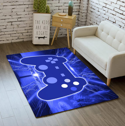 Video Game Rug - Gaming Themed Rug Gamepad Controller Area Rugs for Bedroom Gaming Carpet for Boys Game Carpet for Playrooms Bedroom Doormat Yoga Mats